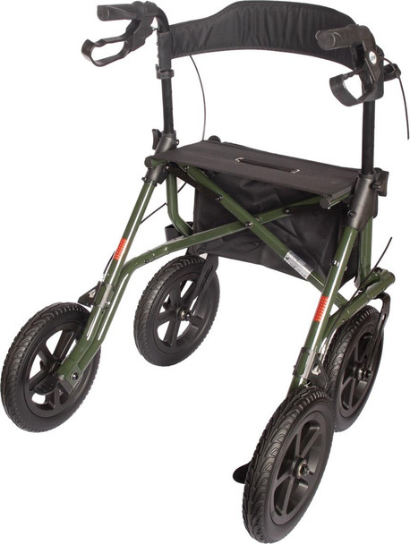Torro Outdoor All-Terrain Walker Lightweight Folding Rollator Pneumatic Tyres