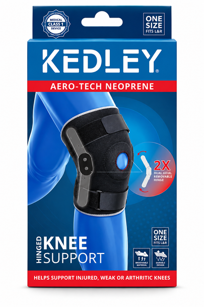 Aero-Tech Neoprene Hinged Knee Support Adjustable to 50cm