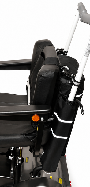 Large Strap On Mobility Scooter Bag with Stick Holders