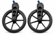 Colson Pair of 190x29mm Black Castor Wheels with Fork Standard NHS Style Wheelchairs