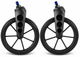Colson Pair of 190x29mm Black Castor Wheels with Fork Standard NHS Style Wheelchairs