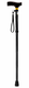 NRS Lightweight Folding Black Walking Stick with Wooden Handle
