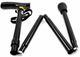 NRS Lightweight Folding Black Walking Stick with Wooden Handle