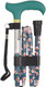 Deluxe Premium Folding Walking Cane – Adjustable, Lightweight, Blue Floral