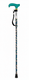 Deluxe Premium Folding Walking Cane – Adjustable, Lightweight, Blue Floral Design