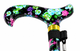 Deluxe Premium Walking Cane – Height Adjustable, Lightweight, Black Floral