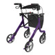 Carbon Fibre Rollator Space CF Purple Walker Backrest & Seat Large 62cm 5.2kg