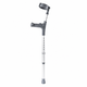Pair of Large Elbow Double Adjustment Crutches with Comfy Ergo Grip Handles