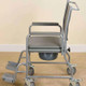 Wheeled Commode Fixed Height Removeable Leg Rests & Arm Rests