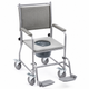 Wheeled Commode Fixed Height Removeable Leg Rests & Arm Rests