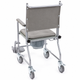 Wheeled Commode Fixed Height Removeable Leg Rests & Arm Rests