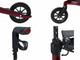Titan Carbon Fibre Rollator Red Ultralight 4 Wheel Walker with Backrest and Bag