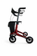 Titan Carbon Fibre Rollator Red Ultralight 4 Wheel Walker with Backrest and Bag