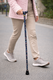 Floral Folding Walking Stick Cane Height Adjustable in William Morris Derby Handle