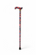 Floral Folding Walking Stick Cane Height Adjustable in Blue and Red Flowers Derby Handle