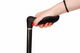 Carbon Fibre Ergonomic Handle Anatomic Right Hand Telescopic Black Walking Stick