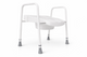 Raised Toilet Seat Aid Frame with Armrests and Clip on Seat up to 30st