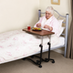 Overbed Over Bed Chair Table with 4 Castors and Dark legs Disability Aid