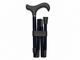 Carbon Fibre Folding Walking Stick Cane Height Adjustable in Blue Diamond Derby Handle