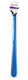 Blue Plastic Long Handled Shoehorn with Hook 17,5" (44cm)
