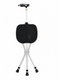 Aidapt Folding Walking Stick Seat Cane Portable Perching Seat with Torch Light