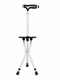 Aidapt Folding Walking Stick Seat Cane Portable Perching Seat with Torch Light
