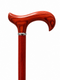 Ash Wood Walking Stick Rose Red with a Derby Handle and Collar