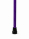 Ash Wood Walking Stick Purple with a Derby Handle and Silver Collar