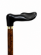 Ergonomic Handle Anatomic Left Hand Beech Wooden Shaft Walking Stick