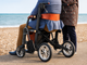 Uplivin Glide 2 in 1 Lightweight Folding Rollator & Wheelchair Moon Black