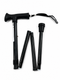 Black Gel Handled Height Adjustable Folding Walking Stick
