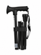 Black Gel Handled Height Adjustable Folding Walking Stick
