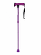 Purple Gel Handled Height Adjustable Folding Walking Stick