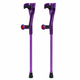 Pair of Purple Forearm Crutches Height Adjustable Lightweight with Strap