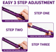 Pair of Purple Forearm Crutches Height Adjustable Lightweight with Strap
