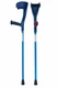 Pair of Blue Forearm Crutches Height Adjustable Lightweight with Strap