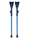 Pair of Blue Forearm Crutches Height Adjustable Lightweight with Strap