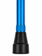 Single Blue Forearm Crutch Height Adjustable Lightweight with Strap Open Cuff