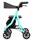 Starlite Lightweight Folding Rollator in Misty Teal with Seat, Backrest & Storage Bag