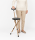 Adjustable Height Folding Walking Stick Cane Seat for resting when out