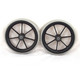 Pair of 8'' Front Castor Wheels with Solid Tyres to fit Most Standard Wheelchairs 