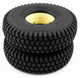 Pair of 3.00-4 (260x85) (300x4) Black Solid Block Innova Mobility Scooter Tyres