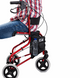 Drive Folding Red Tri Wheel Height Adjustable Handles Walker Rollator with Seat and Storage Pockets