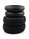 Set of 4 Black Pneumatic Tyres for Sapphire 2 (2 x 260x85) (2 x 2.80/2.50-4)