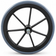 315mm Grey low profile Rear Wheel for NHS Style Wheelchair 12 1/2"