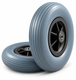 Pair of 200X50mm (8x2") Wheelchair Castor Wheels with PU Tyres (hub length 60mm)