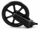  1 Pair of 190x27mm Black Castor Wheels with Fork for standard NHS Style Wheelchairs