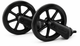 1 Pair of 190x27mm Black Castor Wheels with Fork for standard NHS Style Wheelchairs