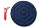 Large Soft Blue Swivel Cushion With Red Handybar Mobility Disability Turning Aid