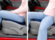 Large Soft Blue Swivel Cushion With Red Handybar Mobility Disability Turning Aid